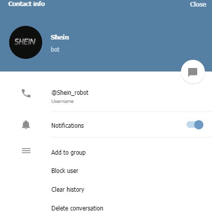 shein бот в телеграмм